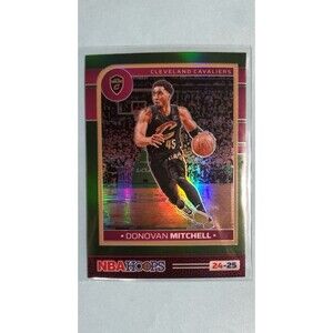 2024-25 Panini NBA Hoops Premium -Cavaliers -Donovan Mitchell Green Prizm #211